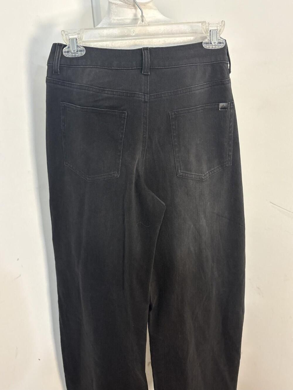 NWOT Halara Flex Asymmetric Low Rise Wide Leg Jeans Black Denim Sz XSmall - Picture 8 of 9